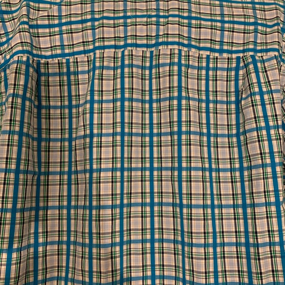 Tommy Hilfiger Teal and Green Plaid Shirt Size Large Gorgeous Color - Picture 6 of 8